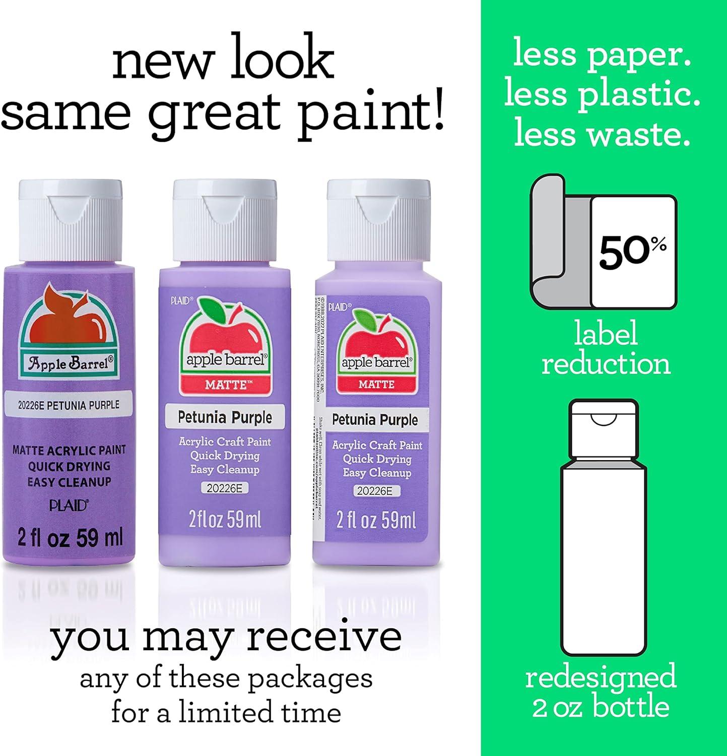 imageApple Barrel Acrylic Paint in Assorted Colors 2 Ounce 20504 BlackFlamingo Coral