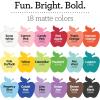 imageApple Barrel Pastel Dreams ampamp Vivid Wonders Collection Acrylic Craft Paint PROMOTCK 2 fl oz each 18 assorted matte colors 18 count
