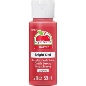 imageApple Barrel Acrylic Paint in Assorted Colors 2 Ounce 20504 BlackBright Red