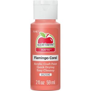 imageApple Barrel Acrylic Paint in Assorted Colors 2 Ounce 20504 BlackFlamingo Coral