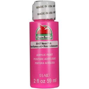 imageApple Barrel Acrylic Paint in Assorted Colors 2 Ounce 20504 BlackNeon Pink