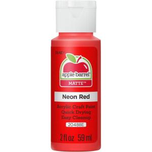 imageApple Barrel Acrylic Paint in Assorted Colors 2 Ounce 20504 BlackNeon Red