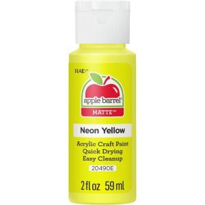 imageApple Barrel Acrylic Paint in Assorted Colors 2 Ounce 20504 BlackNeon Yellow