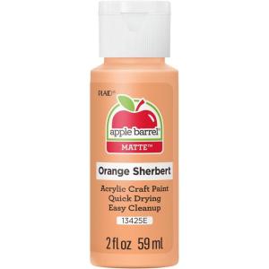 imageApple Barrel Acrylic Paint in Assorted Colors 2 Ounce 20504 BlackOrange Sherbert