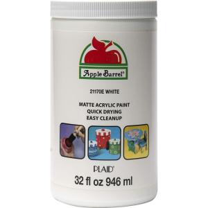 imageApple Barrel White Acrylic Paint 32 Fl Oz Pack of 1White