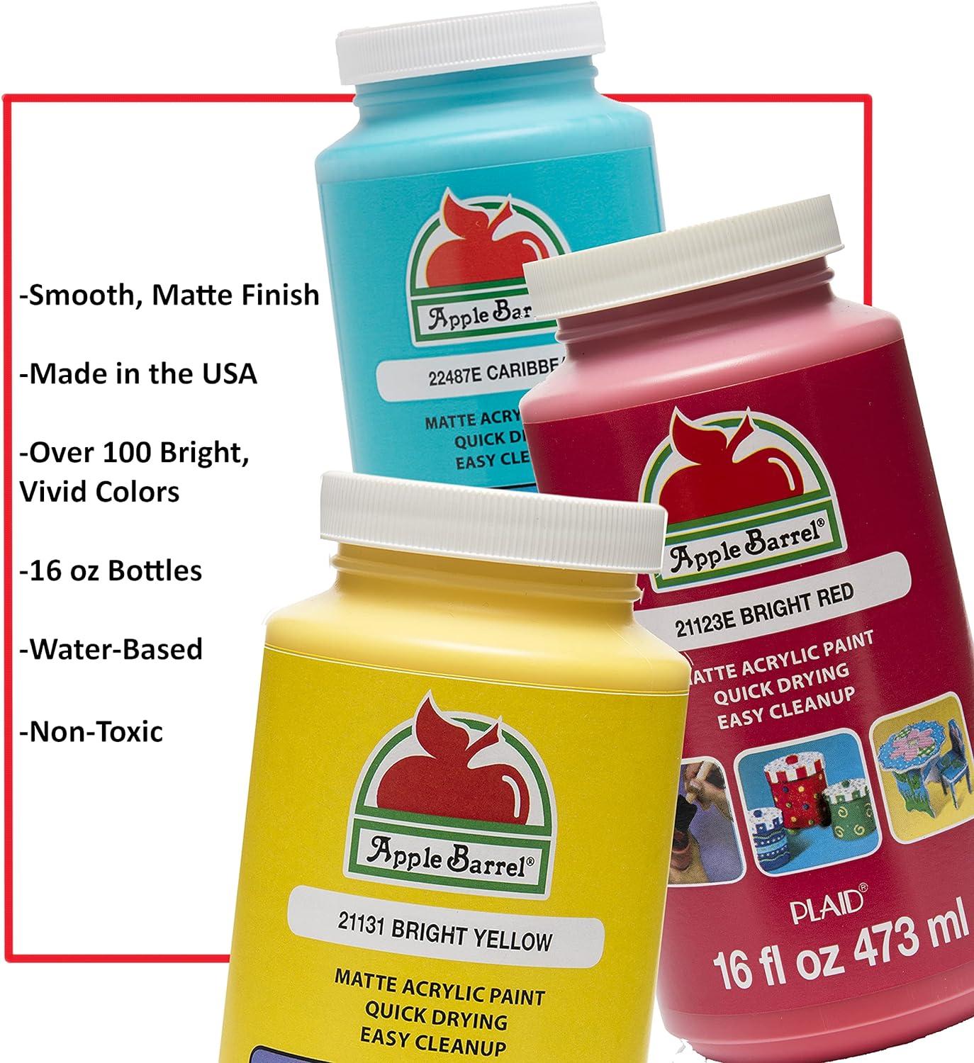 imageApple Barrel Acrylic Paint in Assorted Colors 16 Ounce 21136 Kelly GreenConcord Grape