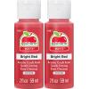 imageApple Barrel Acrylic Paint in Assorted Colors 2 oz 21484 Admiral BlueBright Red
