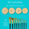 imageApple Barrel PROMOABWR22 DIY Craft Featuring 12 Paints 2 Mod Podge Acrylic Sealers 4 Wood Rounds and 10 Brushes 28 Piece Set Multi