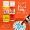 imageApple Barrel PROMOABWR22 DIY Craft Featuring 12 Paints 2 Mod Podge Acrylic Sealers 4 Wood Rounds and 10 Brushes 28 Piece Set Multi