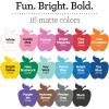 imageApple Barrel Vibrant Spectrum Collection Acrylic Craft Paint PROMOABIII 2 fl oz each 16 assorted matte colors 16 count