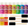 imageApple Barrel PROMOABN22 Neon 13 Piece DIY Set Featuring 7 Paints 2 Mod Podge Acrylic Sealers and 4 Foam Brushes Multi Small