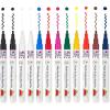imageApple Barrel Set of 12 MultiSurface Fine Tip Paint Pens Perfect for Indoor and Outdoor Arts and Crafts Projects 6233 BasicBasic