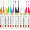 imageApple Barrel Set of 12 MultiSurface Fine Tip Paint Pens Perfect for Indoor and Outdoor Arts and Crafts Projects 6233 BasicNeon