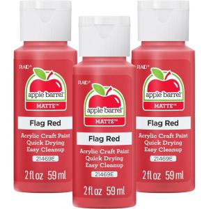 imageApple Barrel Acrylic Paint Antique White Pack of 3 2 oz 20505EAFlag Red
