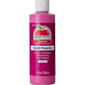 imageApple Barrel Acrylic Paint in Assorted Colors 8 Ounce 20403 WhiteBright Magenta