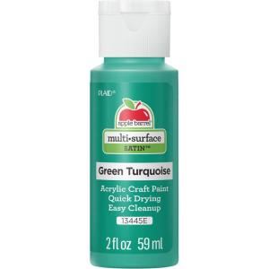 imageApple Barrel Multi Surface Acrylic Paint 2 oz Princess Purple 2 Fl OzGreen Turquoise