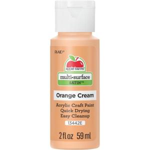 imageApple Barrel Multi Surface Acrylic Paint 2 oz Princess Purple 2 Fl OzOrange Cream