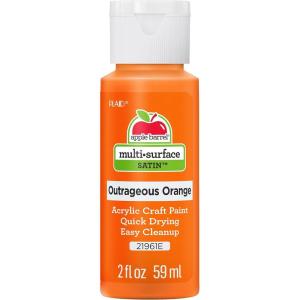 imageApple Barrel Multi Surface Acrylic Paint 2 oz Princess Purple 2 Fl OzOutrageous Orange