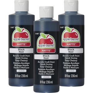 imageApple Barrel Acrylic Paint Black Pack of 3 8 oz 20404EA Pack of 3Black