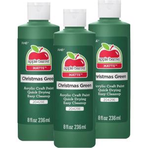 imageApple Barrel Acrylic Paint Black Pack of 3 8 oz 20404EA Pack of 3Christmas Green