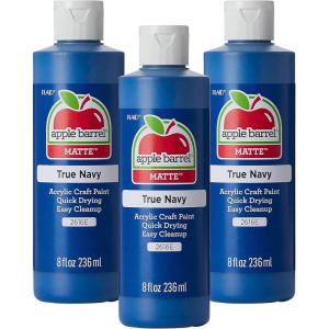 imageApple Barrel Acrylic Paint Black Pack of 3 8 oz 20404EA Pack of 3True Navy