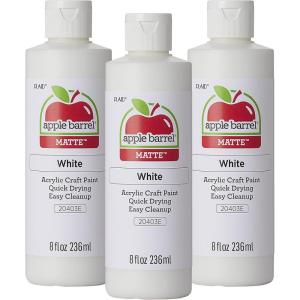 imageApple Barrel Acrylic Paint Black Pack of 3 8 oz 20404EA Pack of 3White