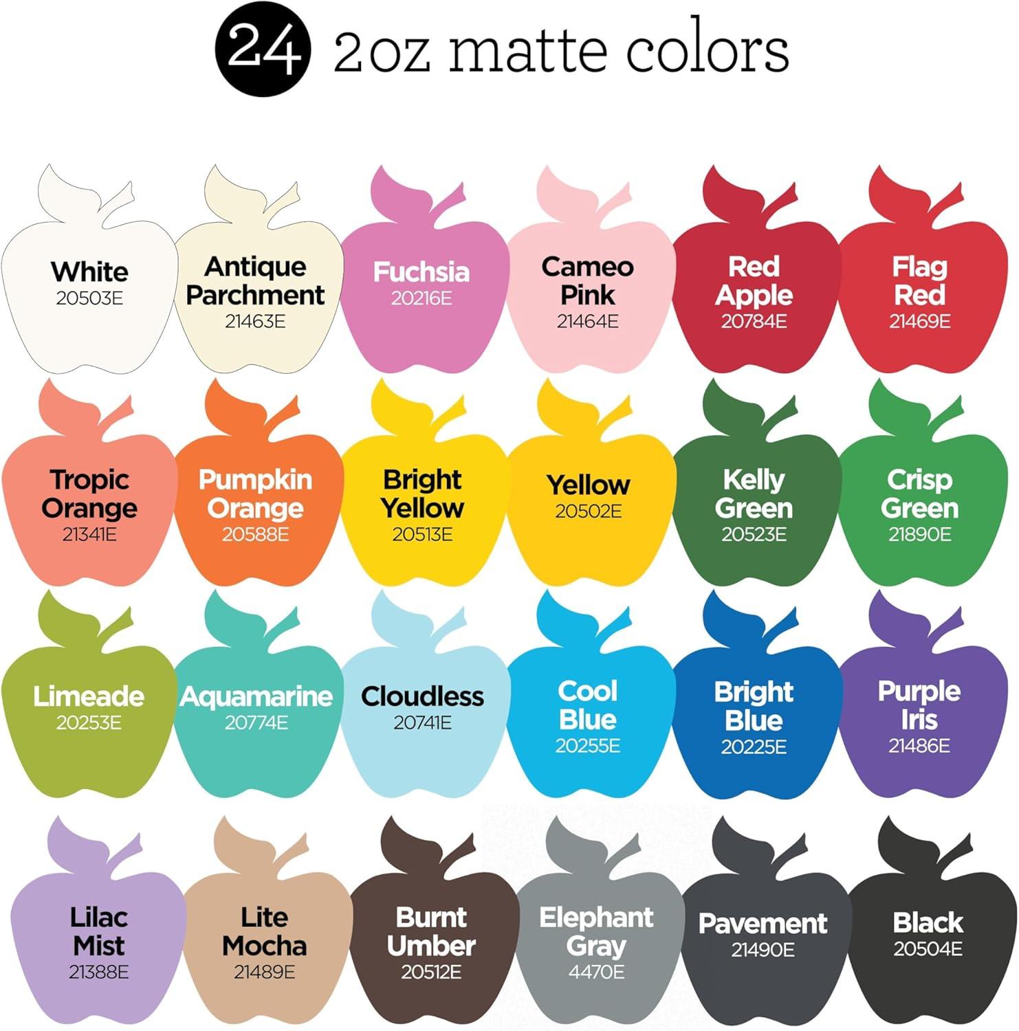 imageApple Barrel Acrylic Craft Paint Kit Matte Finish 36 pc Assorted