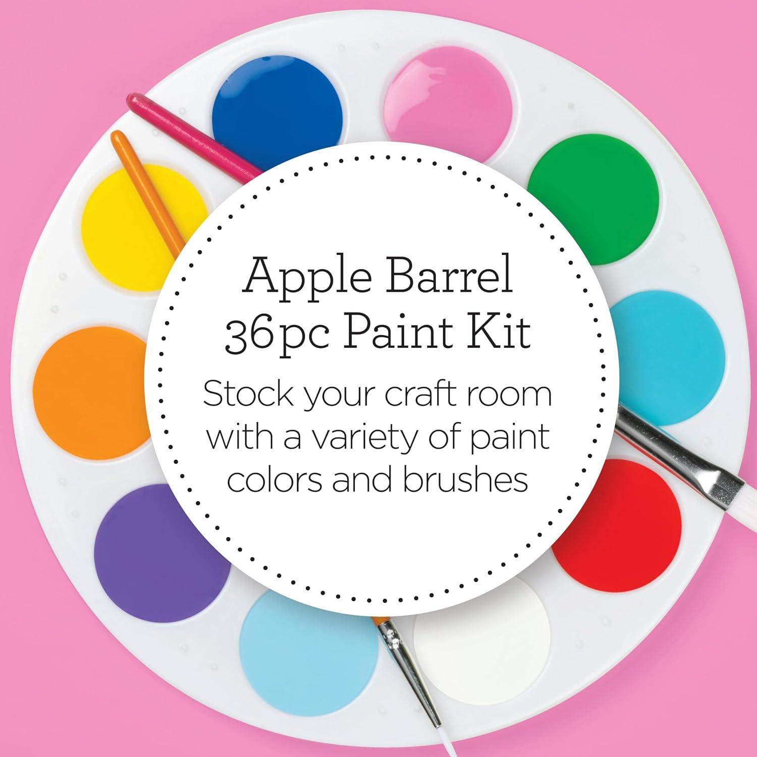 imageApple Barrel Acrylic Craft Paint Kit Matte Finish 36 pc Assorted