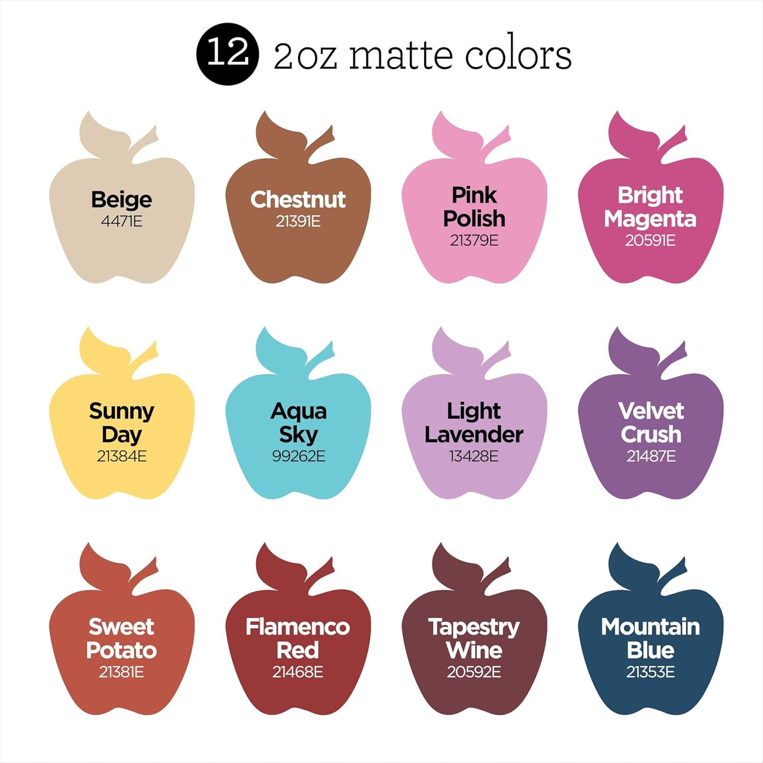 imageApple Barrel Desert Sky Acrylic Craft Paint Set Includes 12 Colors with a Matte Finish