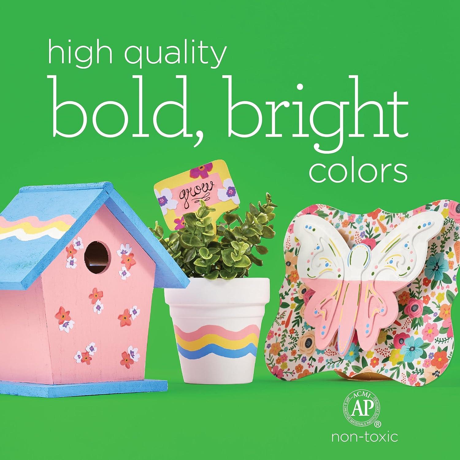 imageApple Barrel Fall Colors Kit 16 Piece Set Includes 15 Acrylic Craft Paints and 1 Mod Podge Gloss 96426Spring Colors