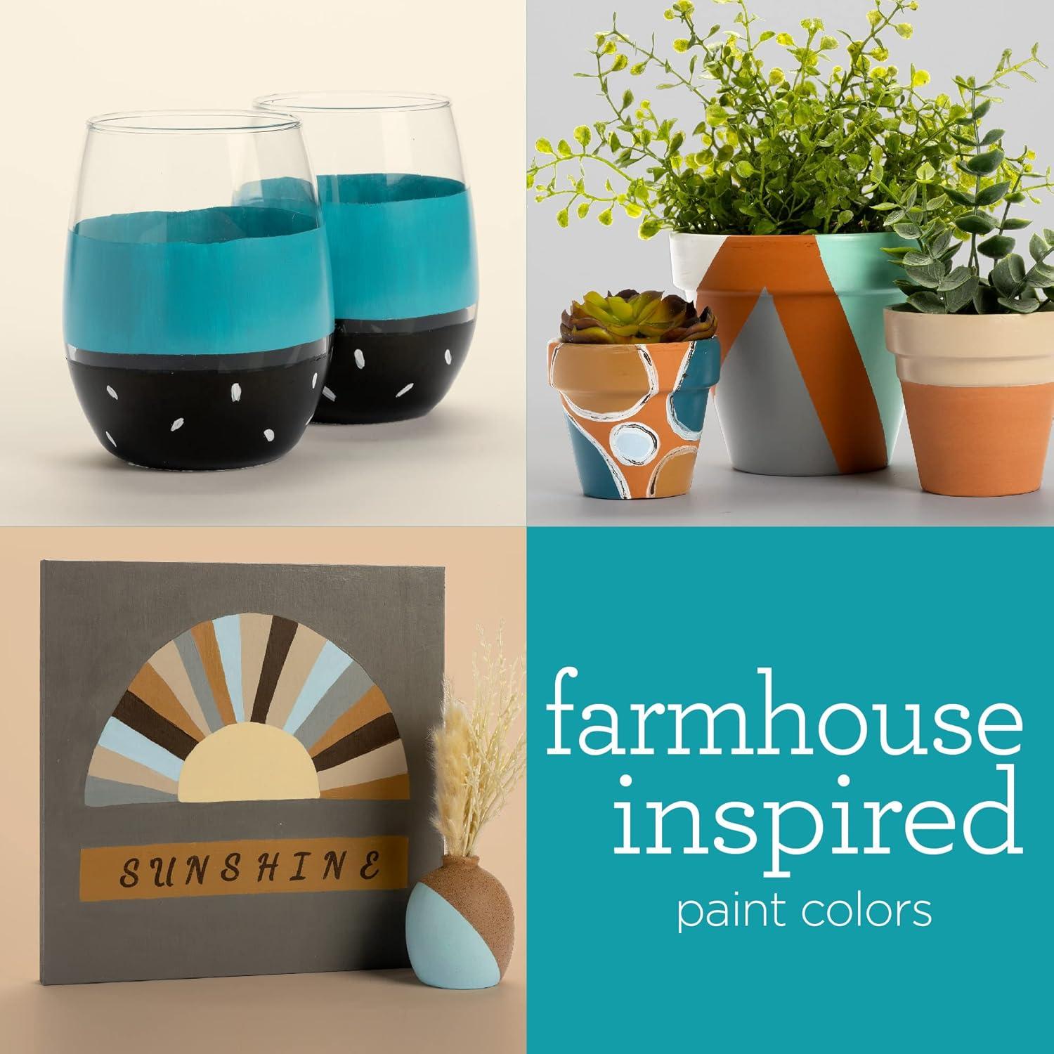 imageApple Barrel Farmhouse Acrylic Paint Set 12 24 Fl Oz Pack of 1