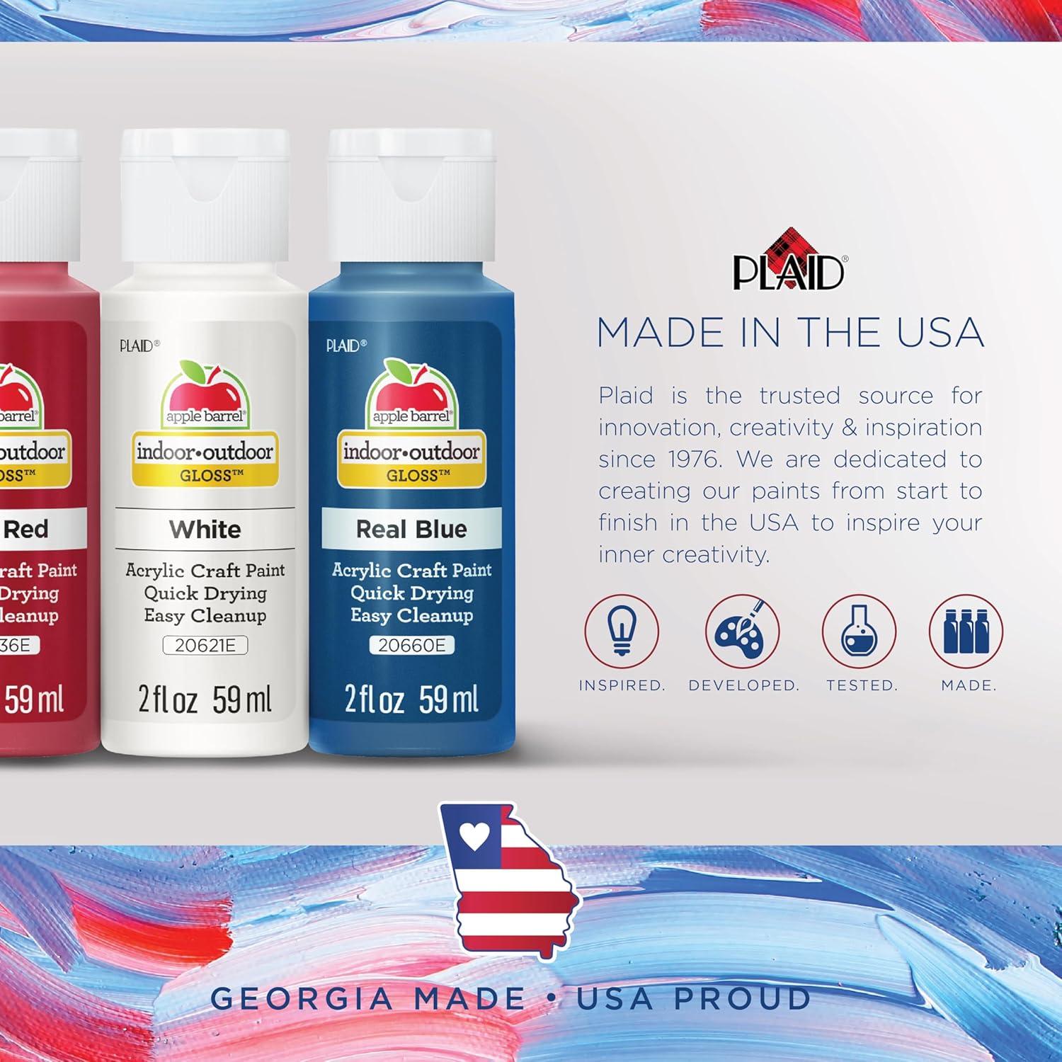 imageApple Barrel Fiesta Acrylic Craft Paint Set Includes 12 Colors with a Gloss Finish