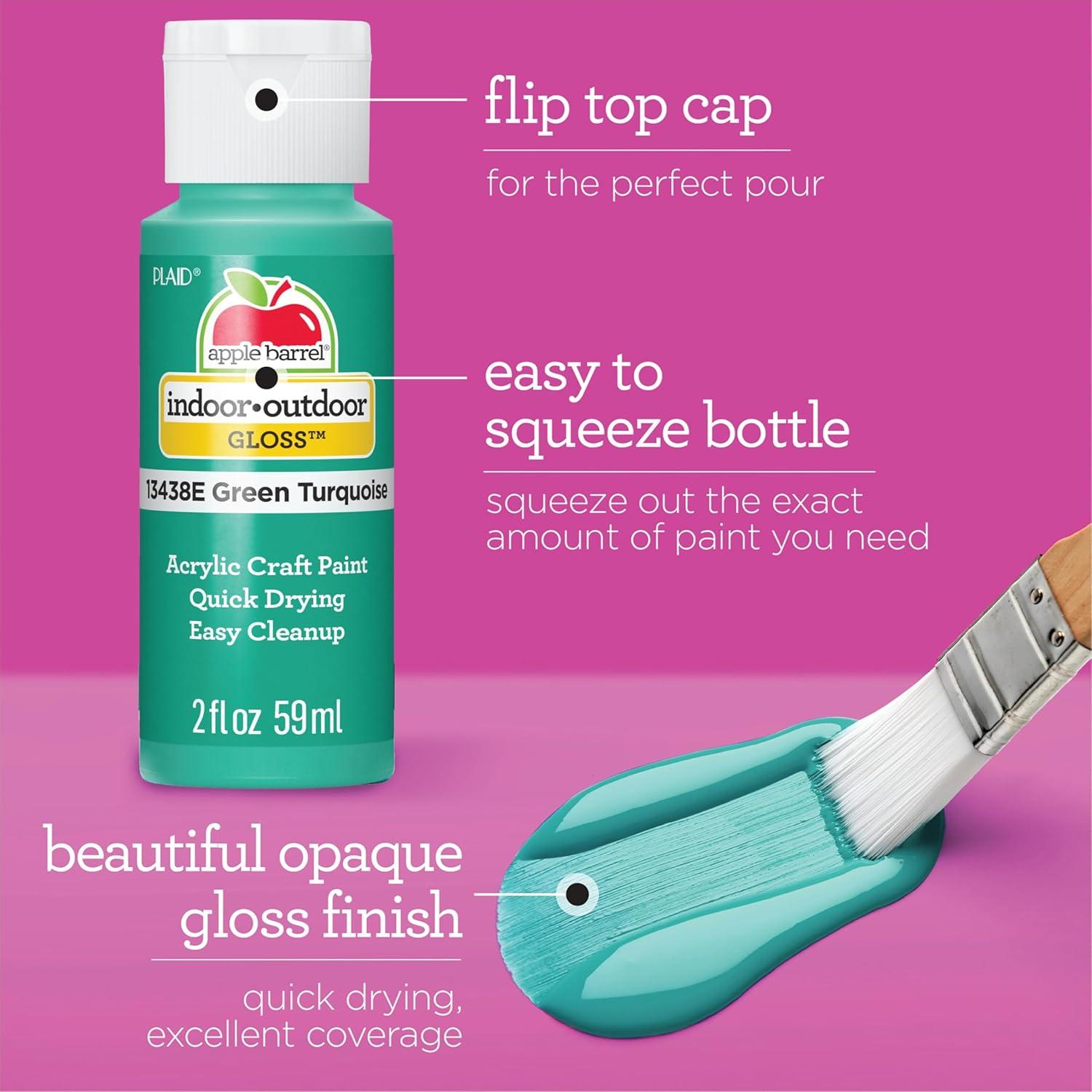imageApple Barrel Fiesta Acrylic Craft Paint Set Includes 12 Colors with a Gloss Finish