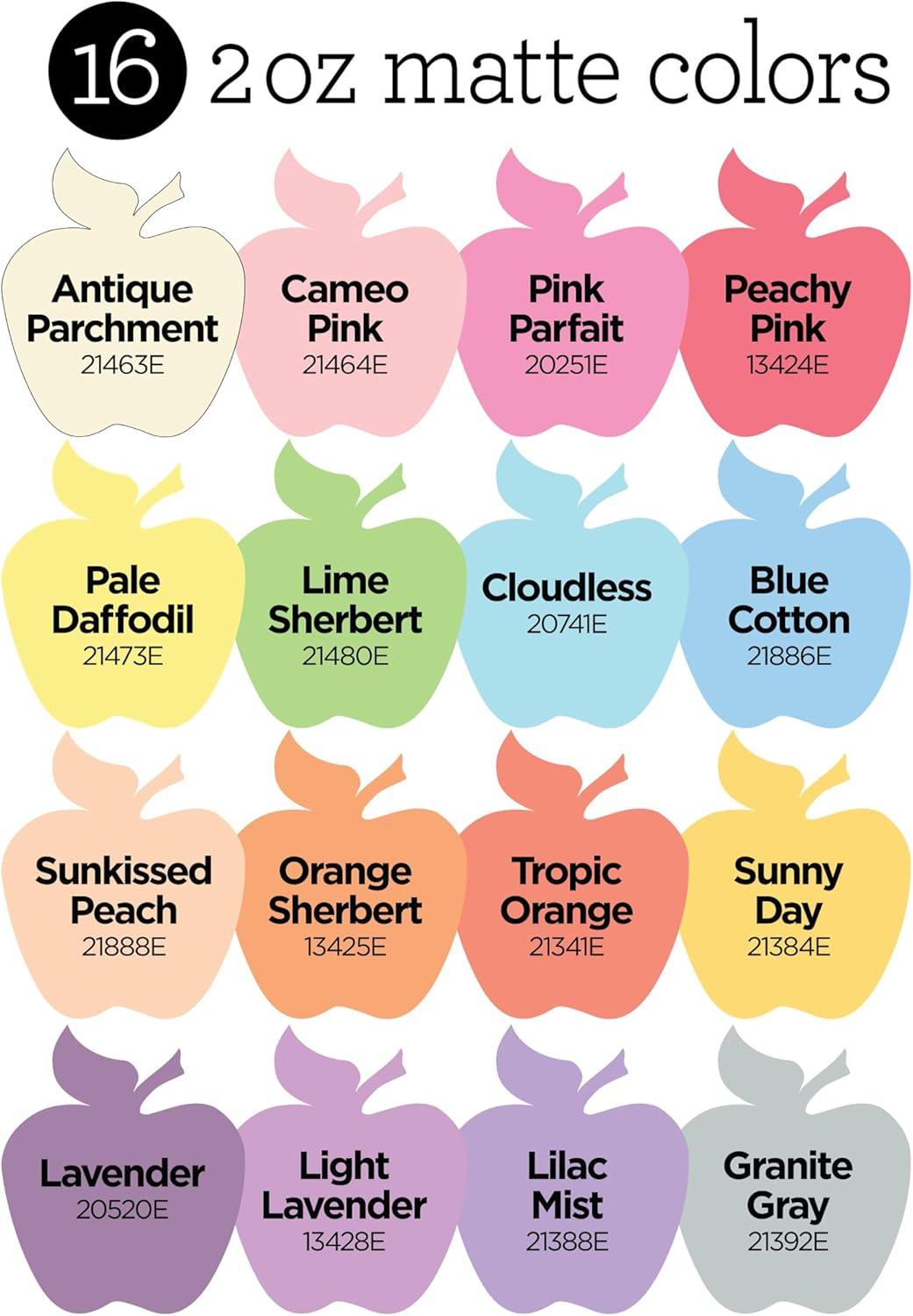 imageApple Barrel Fruity Fusion 16 Piece Paint Set Perfect for DIY Arts and Crafts ProjectsPastel Perfection