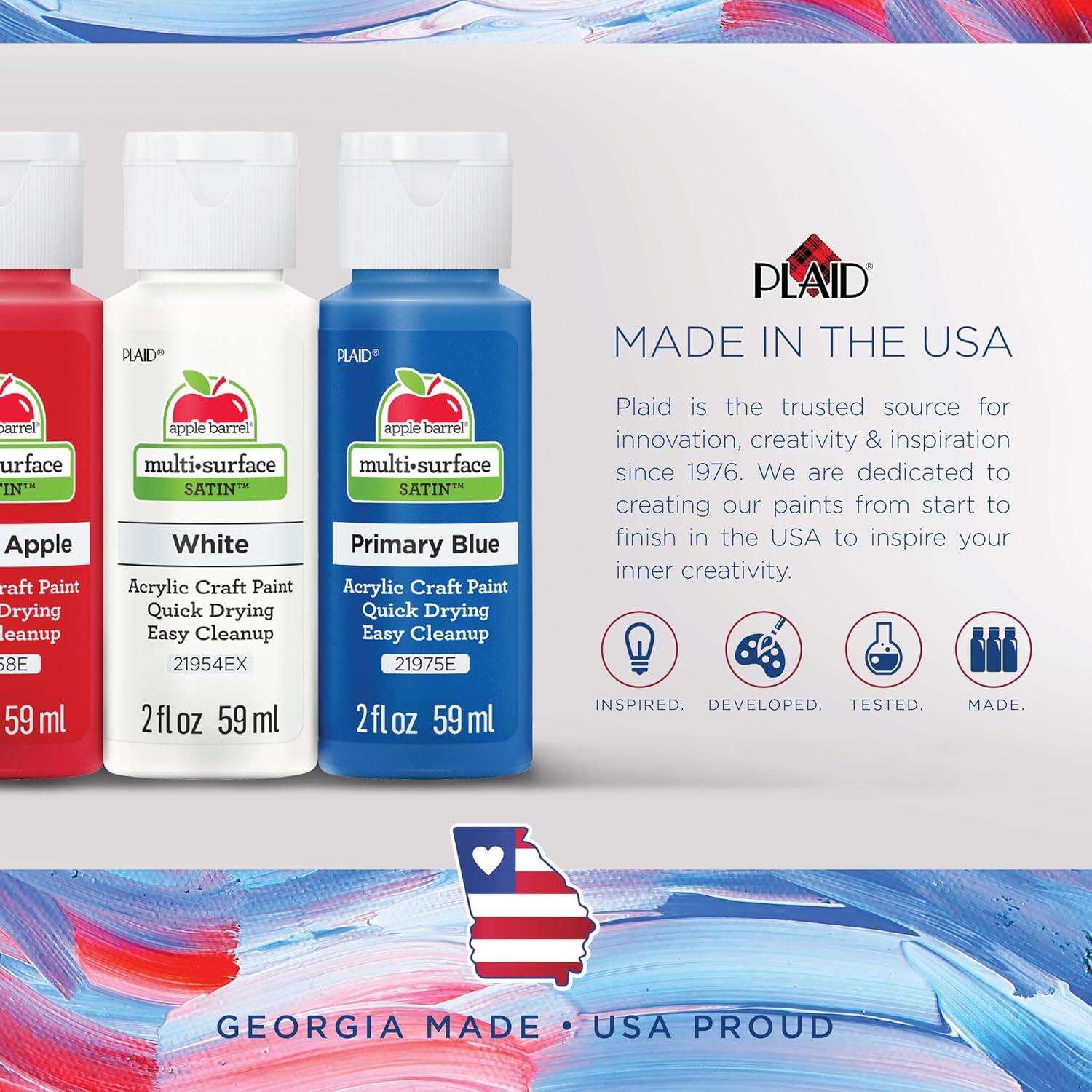 imageApple Barrel Nature Inspired Includes MultiSurface Acrylic Craft Paint Set Featuring 12 Colors with a Satin Finish 23769E