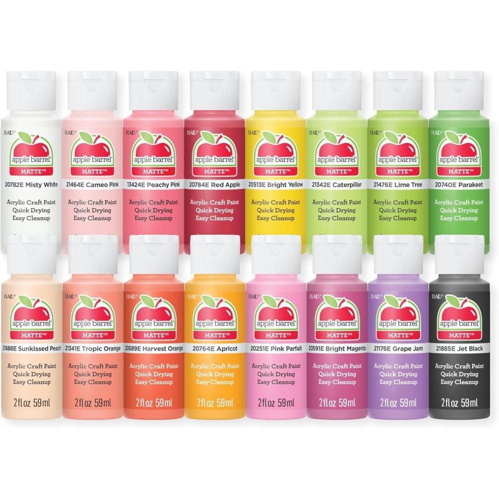 imageApple Barrel Fruity Fusion 16 Piece Paint Set Perfect for DIY Arts and Crafts ProjectsFruity Fusion