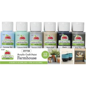 imageApple Barrel Farmhouse Acrylic Paint Set 12 24 Fl Oz Pack of 1