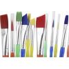 imageApple Barrel Multicolor Variety 12Piece Brush Set  Value Pack Brushes  Easy Grip Acrylic Handle  Use for Craft Acrylic Oil Watercolor Artist Face and Body Makeup Painting  for Adults and Kids