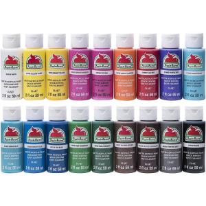 imageApple Barrel Acrylic Paint Set 18 Piece 2Ounce PROMOABI Assorted Colors I 3Units