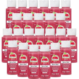 imageApple Barrel Acrylic Paint in Assorted Colors 2 Ounce Golden Sunset Pack of 24Berry Red