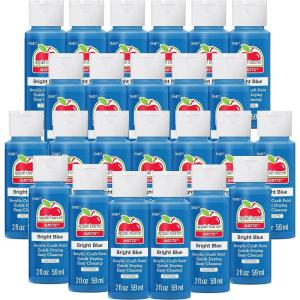 imageApple Barrel Acrylic Paint in Assorted Colors 2 Ounce Golden Sunset Pack of 24Bright Blue