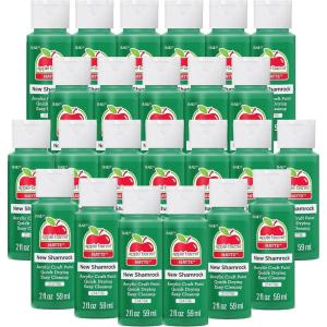 imageApple Barrel Acrylic Paint in Assorted Colors 2 Ounce Golden Sunset Pack of 24New Shamrock