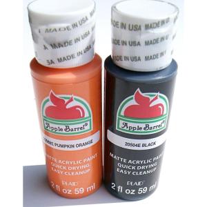 imageApple Barrel Halloween and Fall Acrylic Paint Set  Pumpkin Orange and Black Bundle 2 Ounces Each