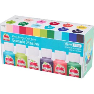 imageApple Barrel Seaside Marina Acrylic Craft Paint Set Includes 12 Colors with a Matte Finish