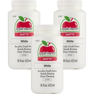 imageApple Barrel Acrylic Paint in Assorted Colors White Pack of 3 16 oz 21119A Pack of 3White