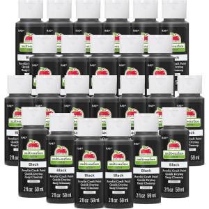 imageApple Barrel Multi Surface Acrylic Paint 2 Fl Oz Pack of 24 Light PinkBlack