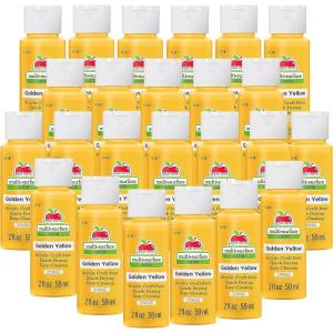 imageApple Barrel Multi Surface Acrylic Paint 2 Fl Oz Pack of 24 Light PinkGolden Yellow