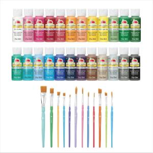 imageApple Barrel Gloss Acrylic Craft Paint and Brush Kit Set of 36